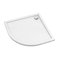 Cadita dus semirotunda Omnires Merton alb 90x90 cm