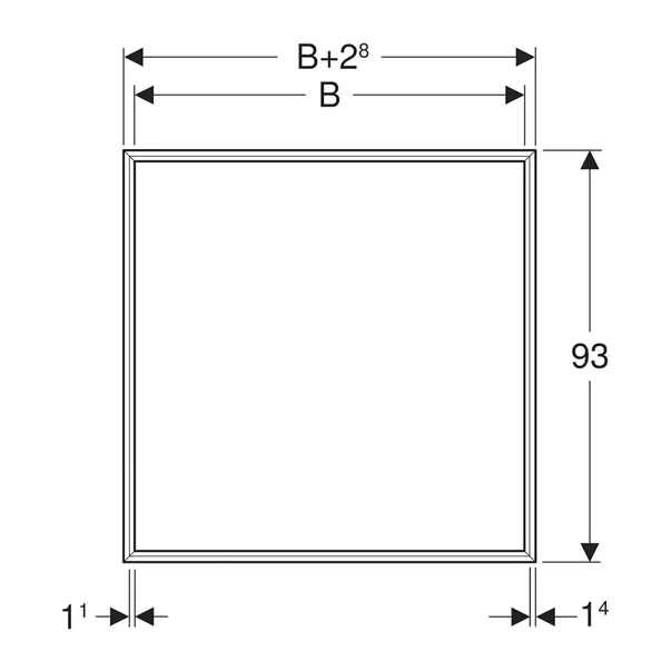 Cadru de acoperire pentru dulap cu oglinda Geberit One alb 75 cm picture - 2