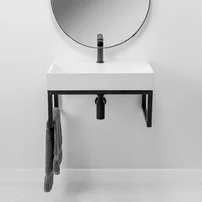 Cadru pentru lavoar Rea Goya 70 cm negru picture - 3