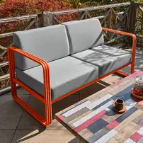 Canapea de gradina Asir Solaris portocaliu/gri