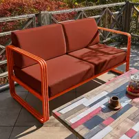 Canapea de gradina Asir Solaris portocaliu/rosu