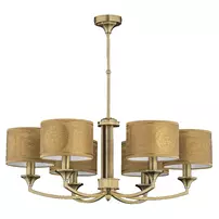 Candelabru Kutek Decor Lampshade Auriu periat 6 becuri