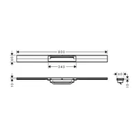 Capac pentru rigola de dus Hansgrohe RainDrain Flex ajustabil auriu lucios 80 cm picture - 3