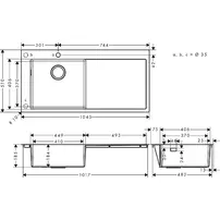 Chiuveta bucatarie Hansgrohe S71 inox 104.5x51 cm picurator stanga picture - 2