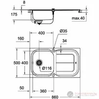 Chiuveta bucatarie inoxidabila Grohe K 300 cu picurator picture - 6