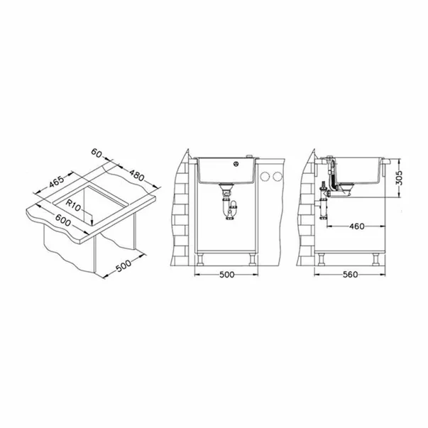 Chiuveta compozit Alveus Formic 20 Steel gri metalizat 52x51 cm picture - 5