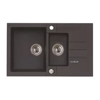 Chiuveta compozit Alveus Rock 70 negru 78x48 cm