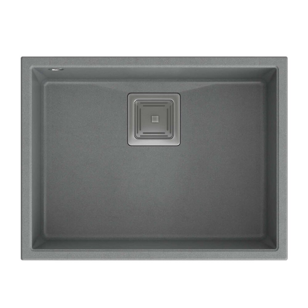 Chiuveta compozit Quadron Unique David 50 gri – inox 55×42 cm 55x42