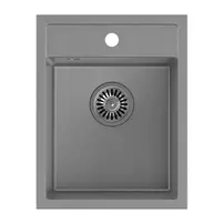 Chiuveta compozit Quadron Pop Johnny 90 gri 39x50 cm