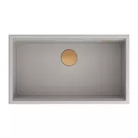 Chiuveta compozit Quadron Unique Clark 84x49 cm gri - cupru