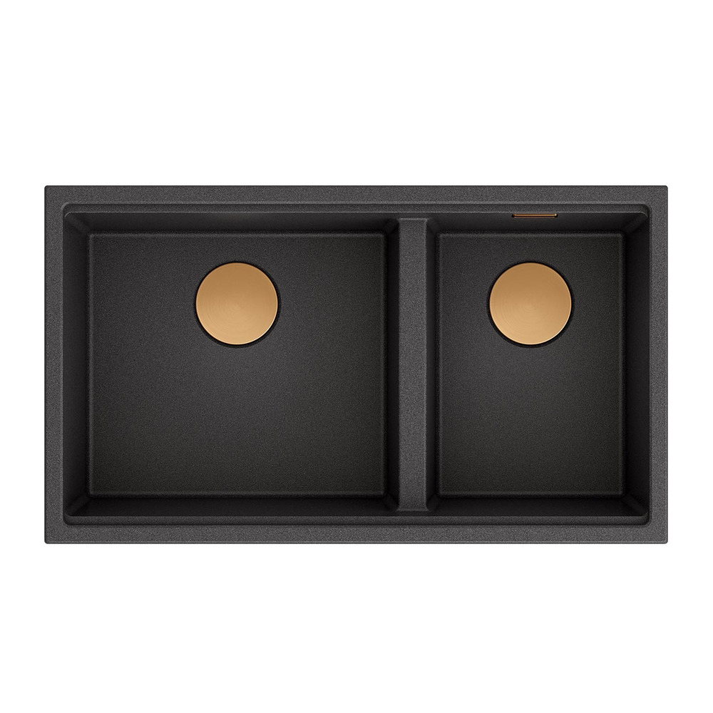Chiuveta compozit Quadron Unique Clark negru – cupru 84×49 cm Chiuveta compozit Quadron Unique Clark negru – cupru 84×49 cm