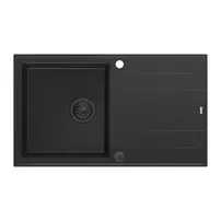 Chiuveta compozit Quadron Unique Evan 111 negru carbon 86x50 cm