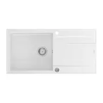 Chiuveta compozit Quadron Unique Evan 146 XL alb - inox 100x50 cm