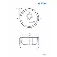Chiuveta Deante Twist inox cu diametrul 44 cm picture - 2