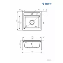 Chiuveta granit Deante Zorba 44x44 cm nisip picture - 3