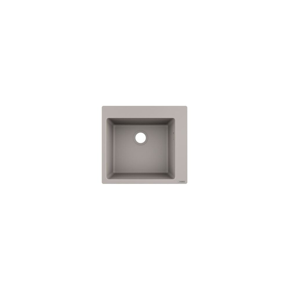 Chiuveta compozit Hansgrohe S51 SilicaTec gri beton 56×51 cm 56x51