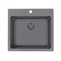 Chiuveta inox Alveus Pure 70 finisaj antracit 57x53 cm