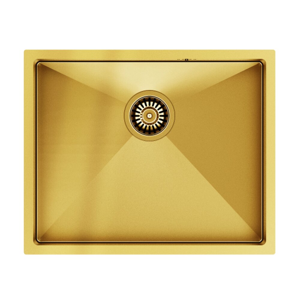Chiuveta inox Quadron Anthony 54×44 cm finisaj auriu 54x44 imagine noua 2022