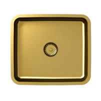 Chiuveta inox Quadron Unique Nicolas 44x39 cm finisaj auriu