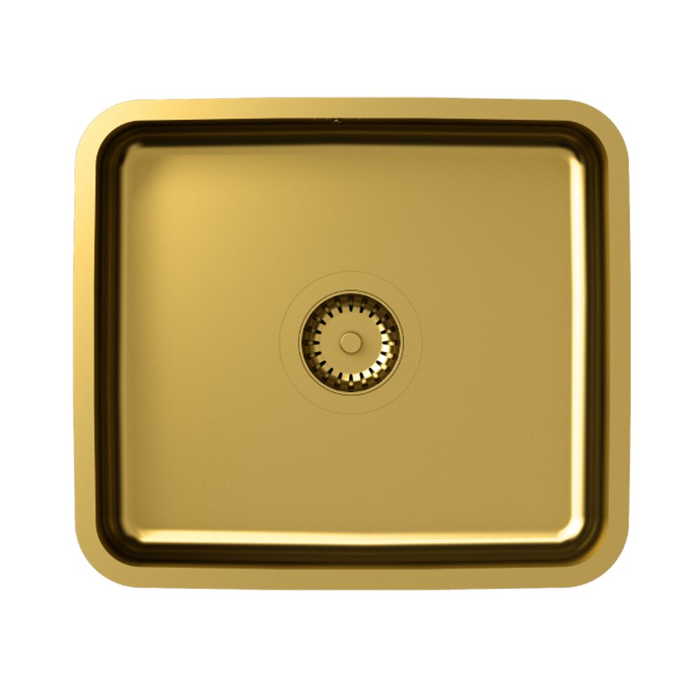 Chiuveta inox Quadron Nicolas 44×39 cm finisaj auriu 44x39