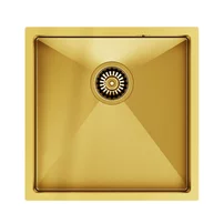 Chiuveta inox Quadron Unique Paul 44x44 cm finisaj auriu
