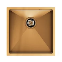 Chiuveta inox sub blat Quadron Unique Paul 44x44 cm finisaj cupru