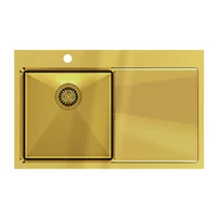 Chiuveta inox Quadron Unique Russel 111 finisaj auriu 78x48 cm