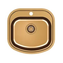Chiuveta inox Quadron Pop Ray 110 finisaj cupru 49x47 cm