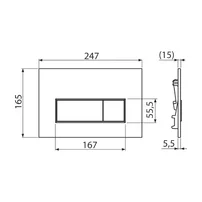 Clapeta de actionare Alcadrain M57-G-M auriu mat picture - 2
