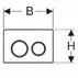 Clapeta de actionare Geberit Omega20 alb/inele aurii picture - 3