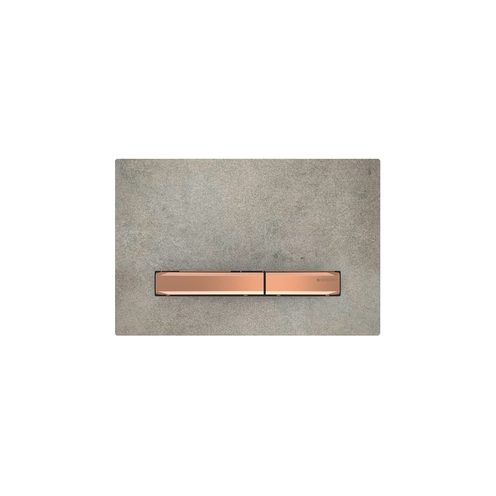 Clapeta de actionare Geberit Sigma50 aspect de beton/butoane rose gold actionare