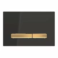 Clapeta de actionare Geberit Sigma50 negru/butoane aurii