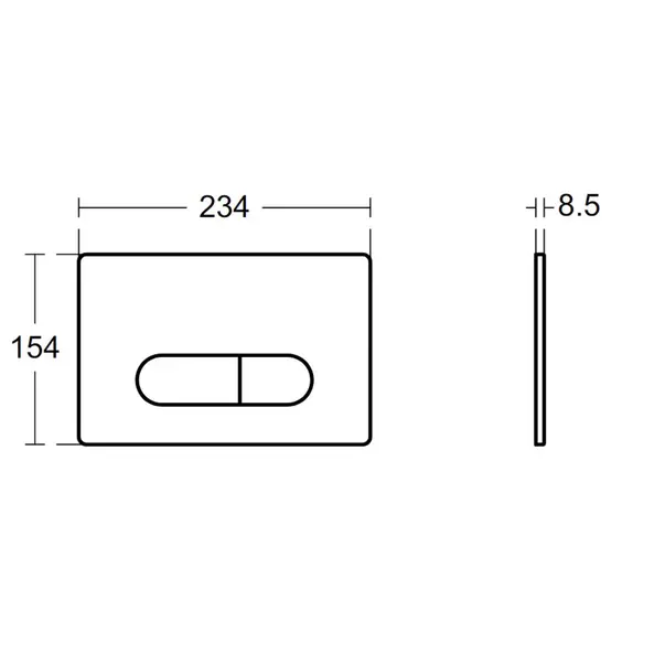 Clapeta de actionare gri mat Ideal Standard Prosys Oleas M3 picture - 3