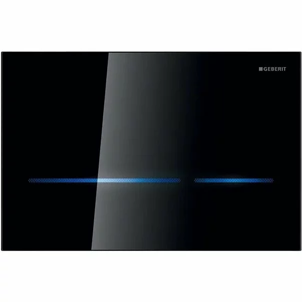 Clapeta electronica Geberit Sigma80 negru pentru rezervor cu grosimea 8 cm