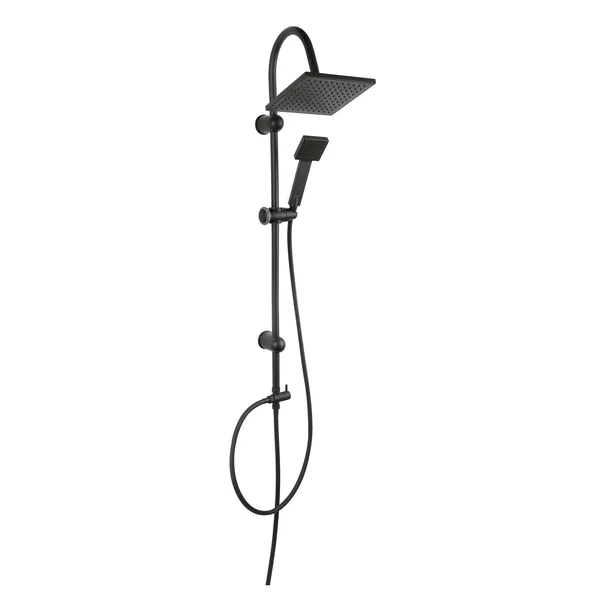 Coloana de dus cu comutator Ferro Squerto Black negru mat fara baterie