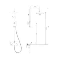 Coloana de dus cu termostat Omnires Y cupru periat picture - 2
