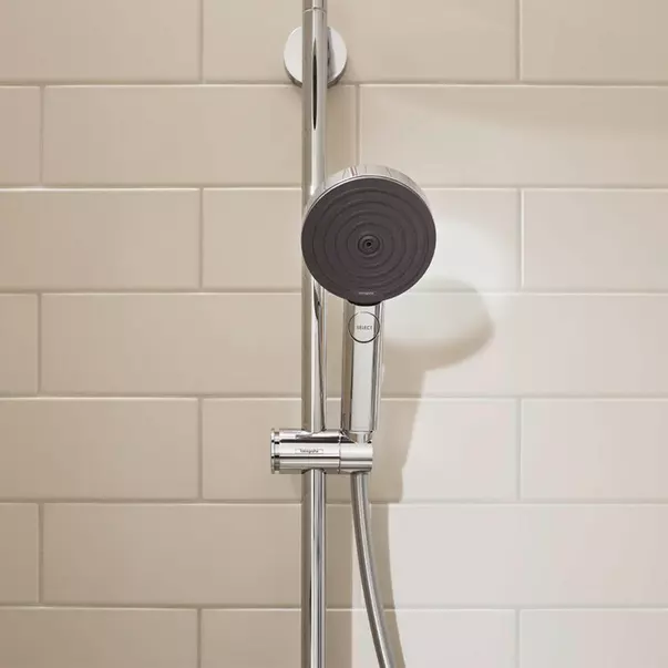 Coloana de dus Hansgrohe Pulsify S 260 cu termostat ShowerTablet Select 400 crom si pipa cada picture - 2