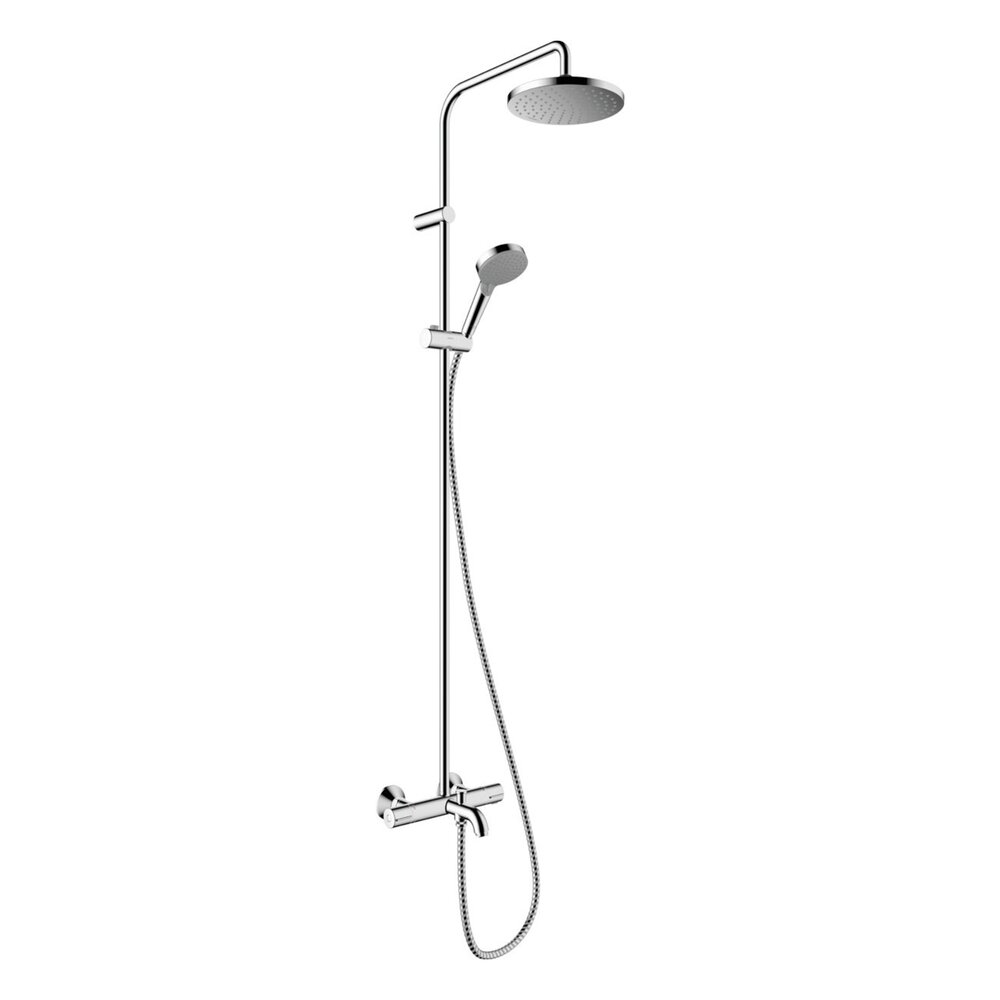 Coloana de dus termostatata cu pipa cada Hansgrohe Vernis Blend 200 crom Hansgrohe