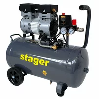 Compresor aer silentios 50L Stager HM0.75JW/50 8bar, 135L/min, monofazat, angrenare directa