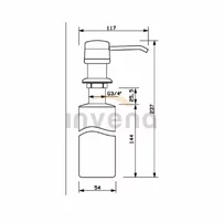 Dozator detergent Invena finisaj crom picture - 2