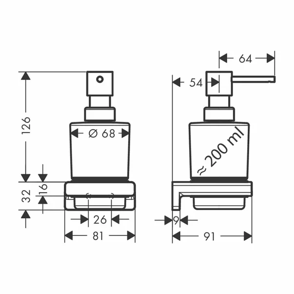 Dozator sapun lichid Hansgrohe AddStoris negru mat picture - 3