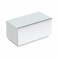 Dulap baie pe pardoseala alb mat Geberit Icon 1 sertar 89 cm