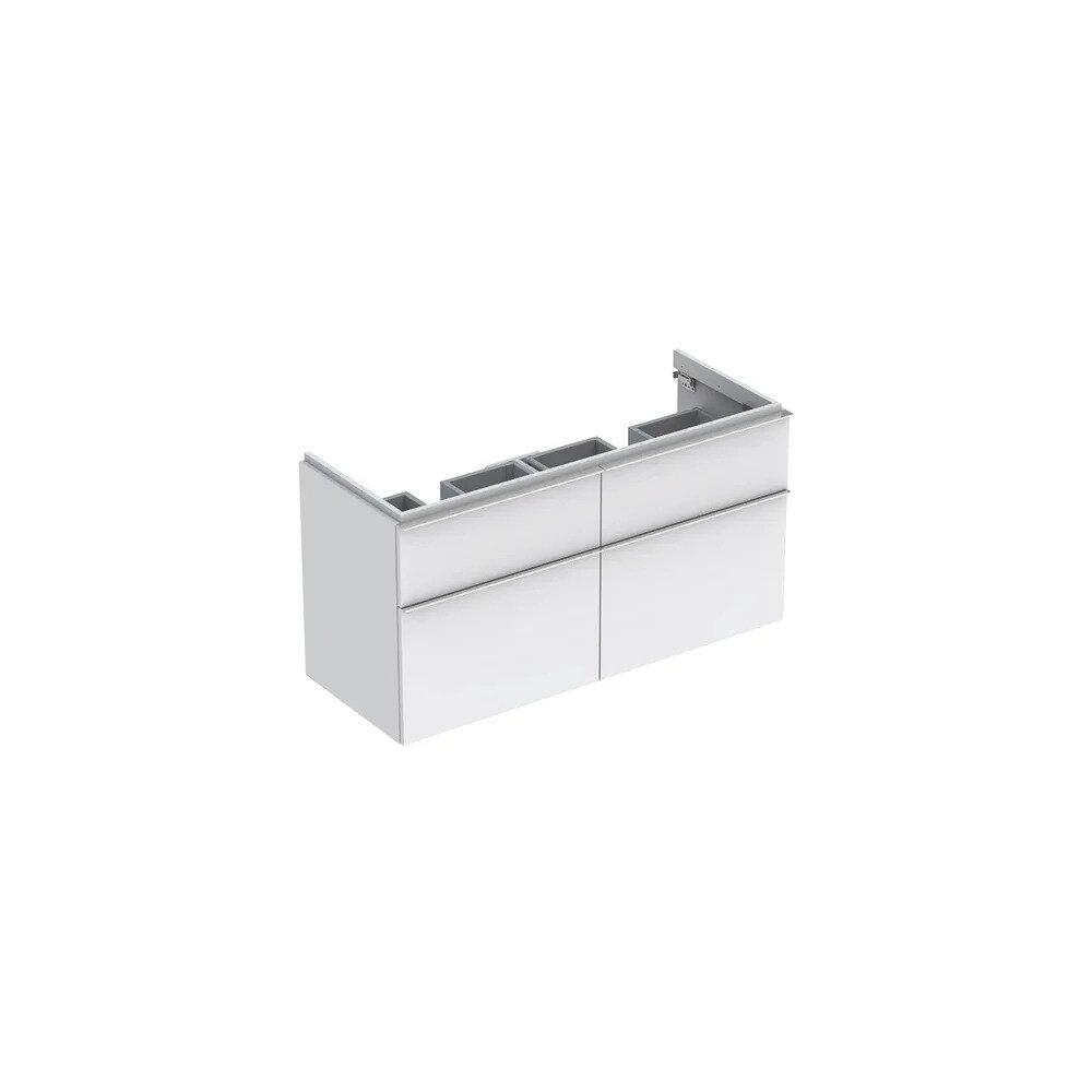 Dulap baza pentru lavoar dublu suspendat alb mat Geberit Icon 4 sertare 119 cm Dulap baza pentru lavoar dublu suspendat alb mat Geberit Icon 4 sertare 119 cm