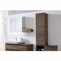 Dulap baza pentru lavoar dublu suspendat Geberit Smyle Square nuc 2 sertare 119 cm picture - 2