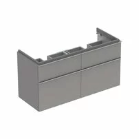 Dulap baza pentru lavoar dublu suspendat gri Geberit Icon 4 sertare 119 cm picture - 1