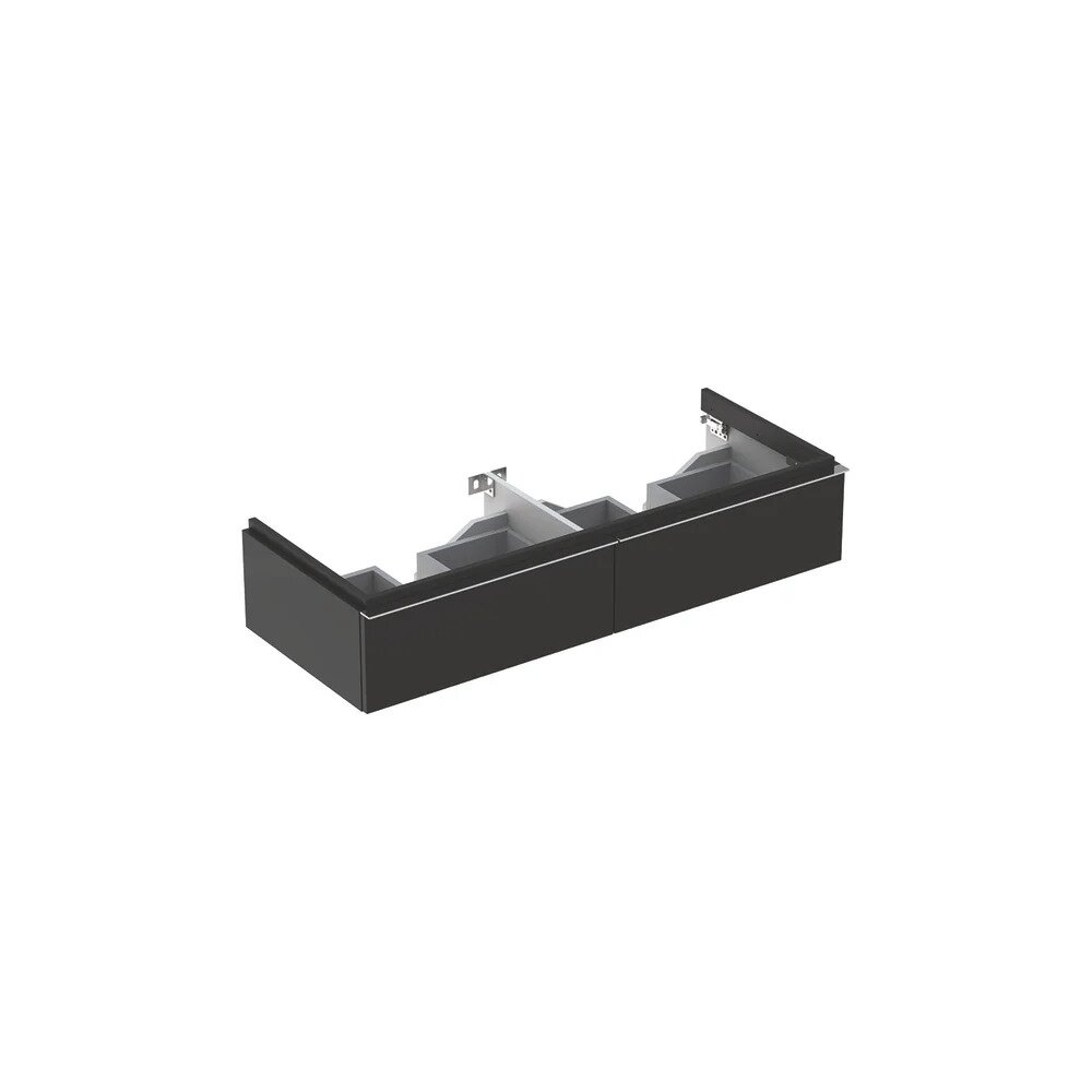 Dulap baza pentru lavoar dublu suspendat lava gri inchis Geberit Icon 2 sertare 119 cm Dulap baza pentru lavoar dublu suspendat lava gri inchis Geberit Icon 2 sertare 119 cm