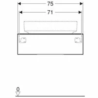 Dulap baza pentru lavoar pe blat Geberit Variform alb 1 sertar 75 cm picture - 4