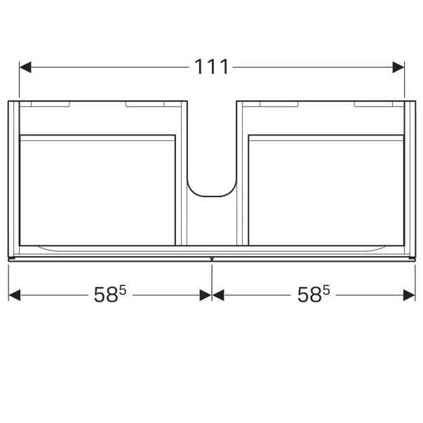 Dulap baza pentru lavoar suspendat Geberit Xeno2 alb 2 sertare 118 cm picture - 6