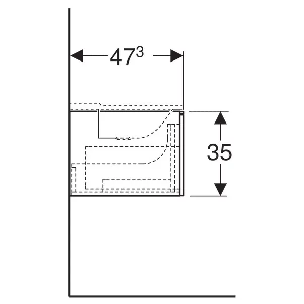 Dulap baza pentru lavoar suspendat Geberit Xeno2 alb 2 sertare 140 cm picture - 5