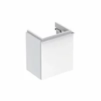 Dulap baza pentru lavoar suspendat alb lucios Geberit Icon 1 usa opritor stanga 37 cm